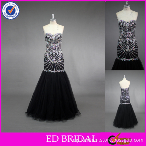 LN132 Sexy Mermaid Floor Length Heavy Beaded Real Sample Prom Dresses 2015